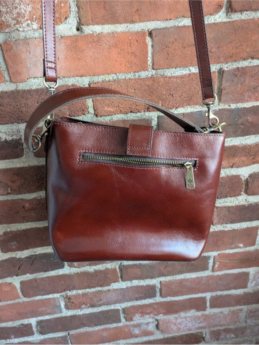 Patricia Nash Brown Leather Handbag Purse - Picture 5 of 14